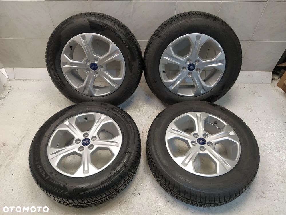 FORD C-MAX FOCUS KUGA MONDEO 7Jx17 ORYGINALNE FELGI ALUMINIOWE R17 ET50 5X108 OPONY HANKOOK 225/65 KOŁA ZIMA BIEŻNIK 8.81mm DEKIELKI FORD - 2