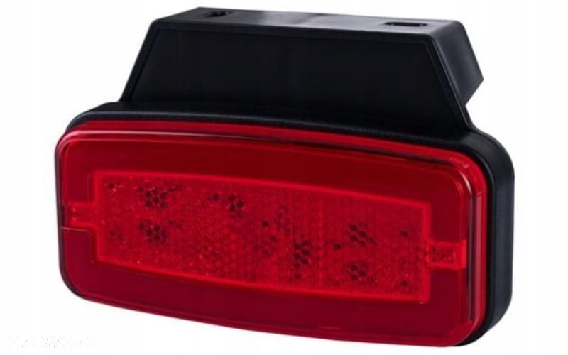 lampa obrysowa led wieszak odblask neon 2-funkcyjna czerwona 12/24v - 1
