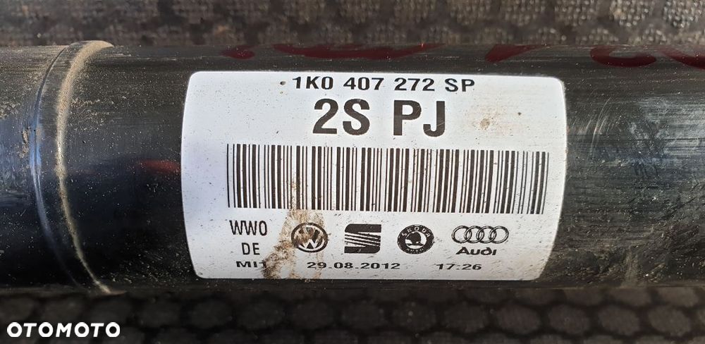 AUDI A3 8P0 LIFT 1.6 TDI PÓŁOŚ PRAWA 1K0407272SP - 3