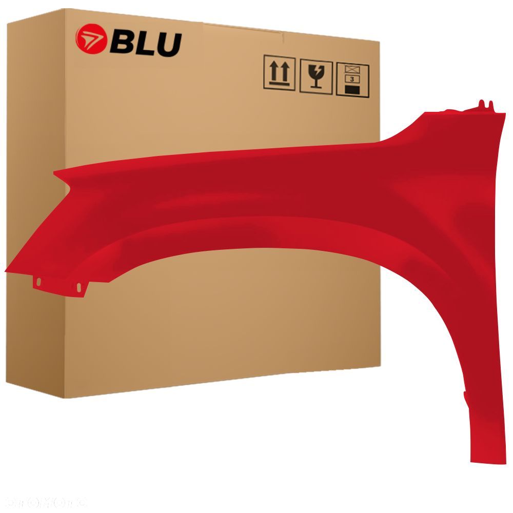 BLU Błotnik SKODA YETI 5L LF3K lewy przód czerwony 2009-2013 CorridaRot - 1