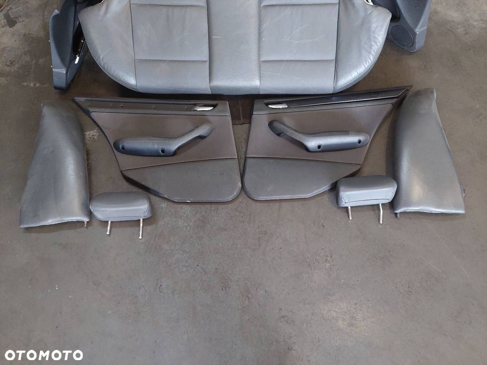 FOTEL FOTELE KOMPLET LEWY PRAWY KANAPA TYŁ + BOCZKI BMW E46 SEDAN - 2