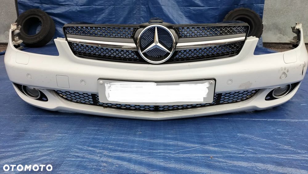 ZDERZAK PRZÓD PRZEDNI KOMPLETNY BIAŁY AKRYL MERCEDES CLS W219 C219 - 2