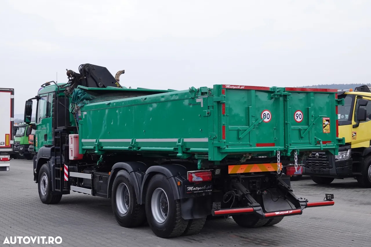 MAN TGS 26.400 / 6X4 / BASCULANTE + HDS PALFINGER PK 16502 / HYDROBURTA / BORDMATIC / IMPORTAT - 9
