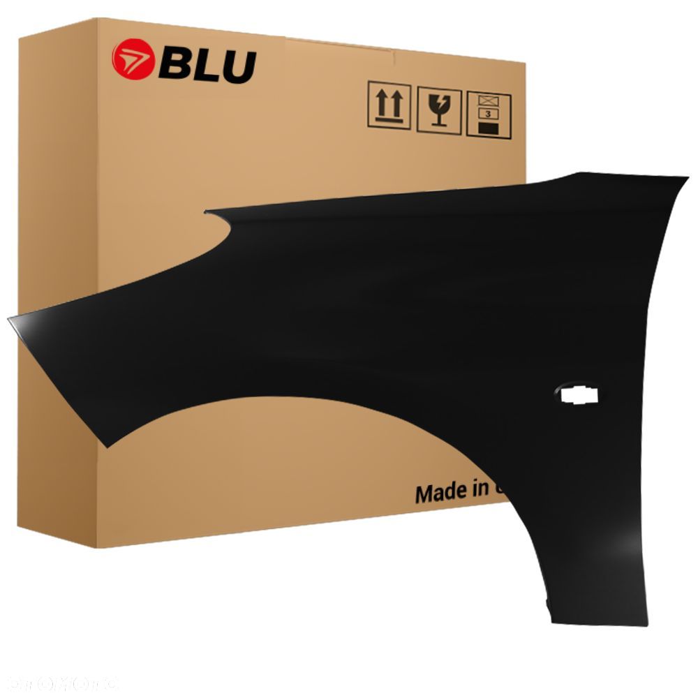 BLU Błotnik PEUGEOT 206+ PLUS EXL lewy czarny 2007-2014 przód Noir Obsidien - 1