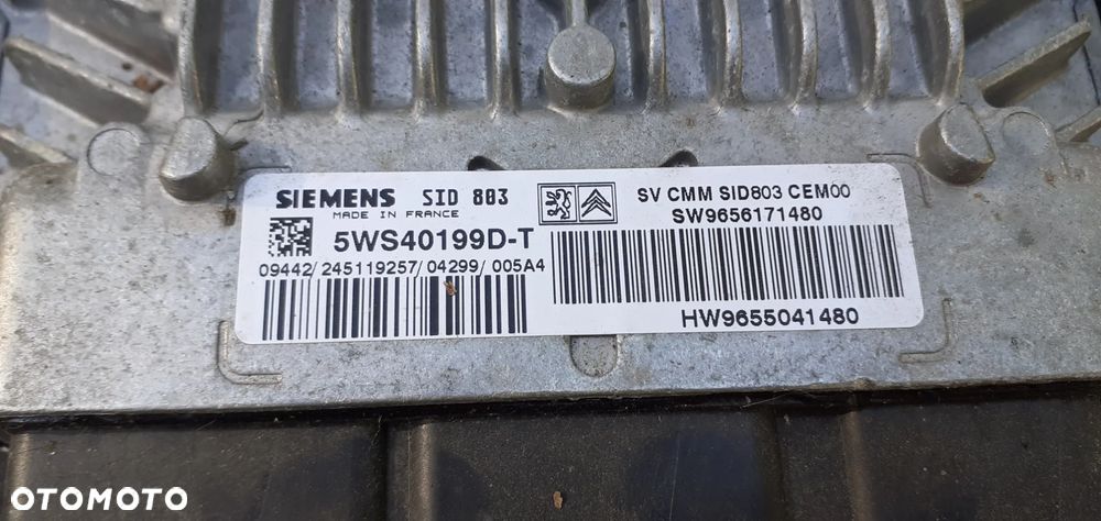 Zestaw Startowy Citroen C5 2.0 HDI 136 KM RHR 9656171480 BSI 2004H0401211004 9656530480 9648445180 - 2