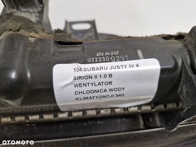 subaru justy iv 4 sirion ii 1.0 b wentylator chłodnica wody klimatyzacji - 6