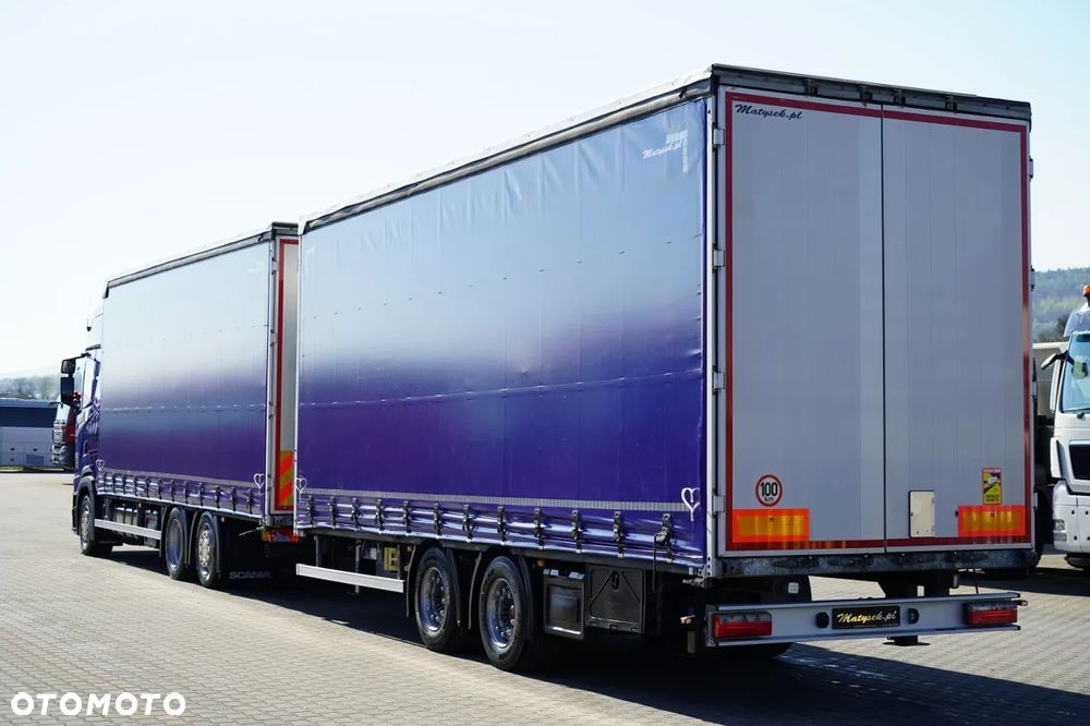Scania S 450 / ZESTAW TANDEM / FIRANKA / 120 M3 / PRZEJAZDOWY / DACH PODNOSZONY / OŚ PODNOSZONA / - 3