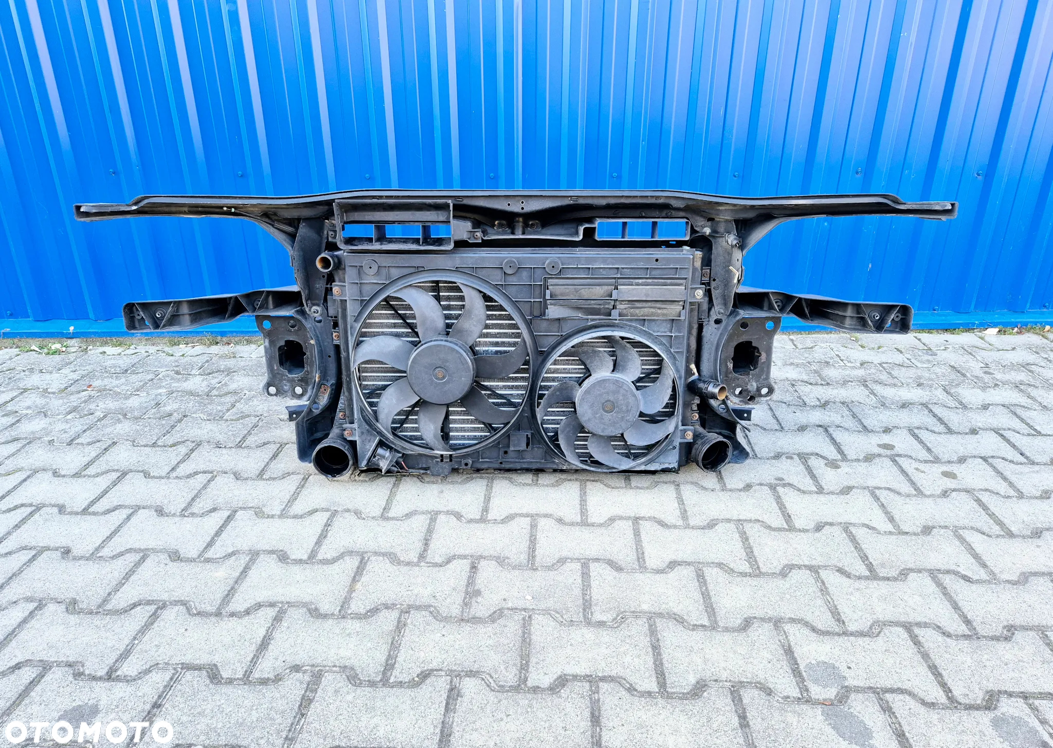 KOMPLETNY PAS PRZEDNI CHŁODNICE + BELKA ZDERZAKA + WENTYLATORY VW PASSAT B6 2.0 TDI - 15