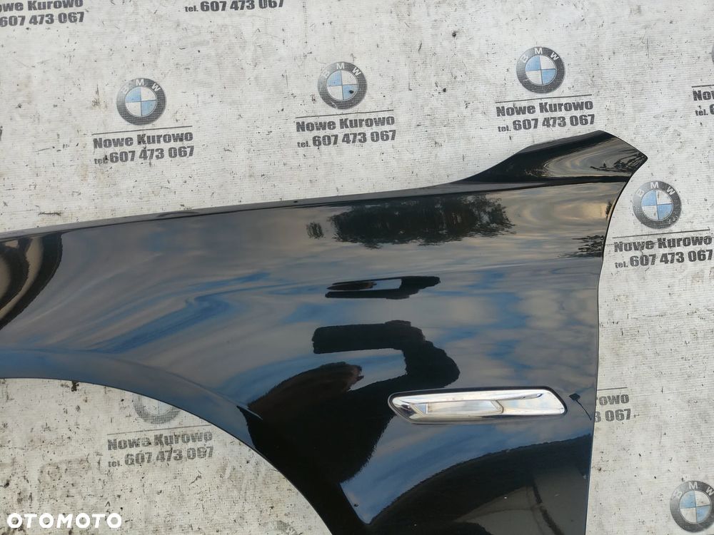 BMW F10 F11 Błotnik Lewy Przedni Przód Black Sapphire 475 Oryginał w kolor - 3