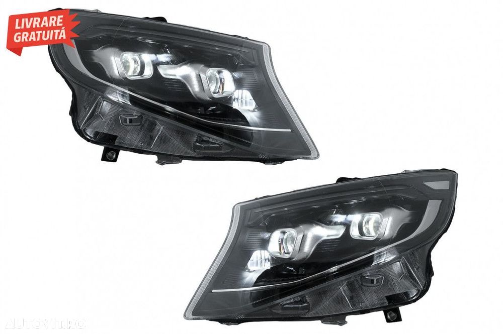 Faruri Full LED Mercedes V-Class W447 (2014-2023) Negru - 4