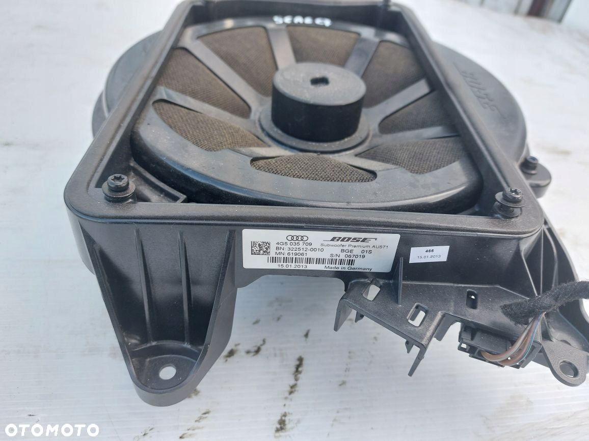 AUDI A6 C7 4G A7 10-18 GŁOŚNIK SUBWOOFER TYŁ TYLNY BOSE 4G5035709 ORYGINAŁ - 2