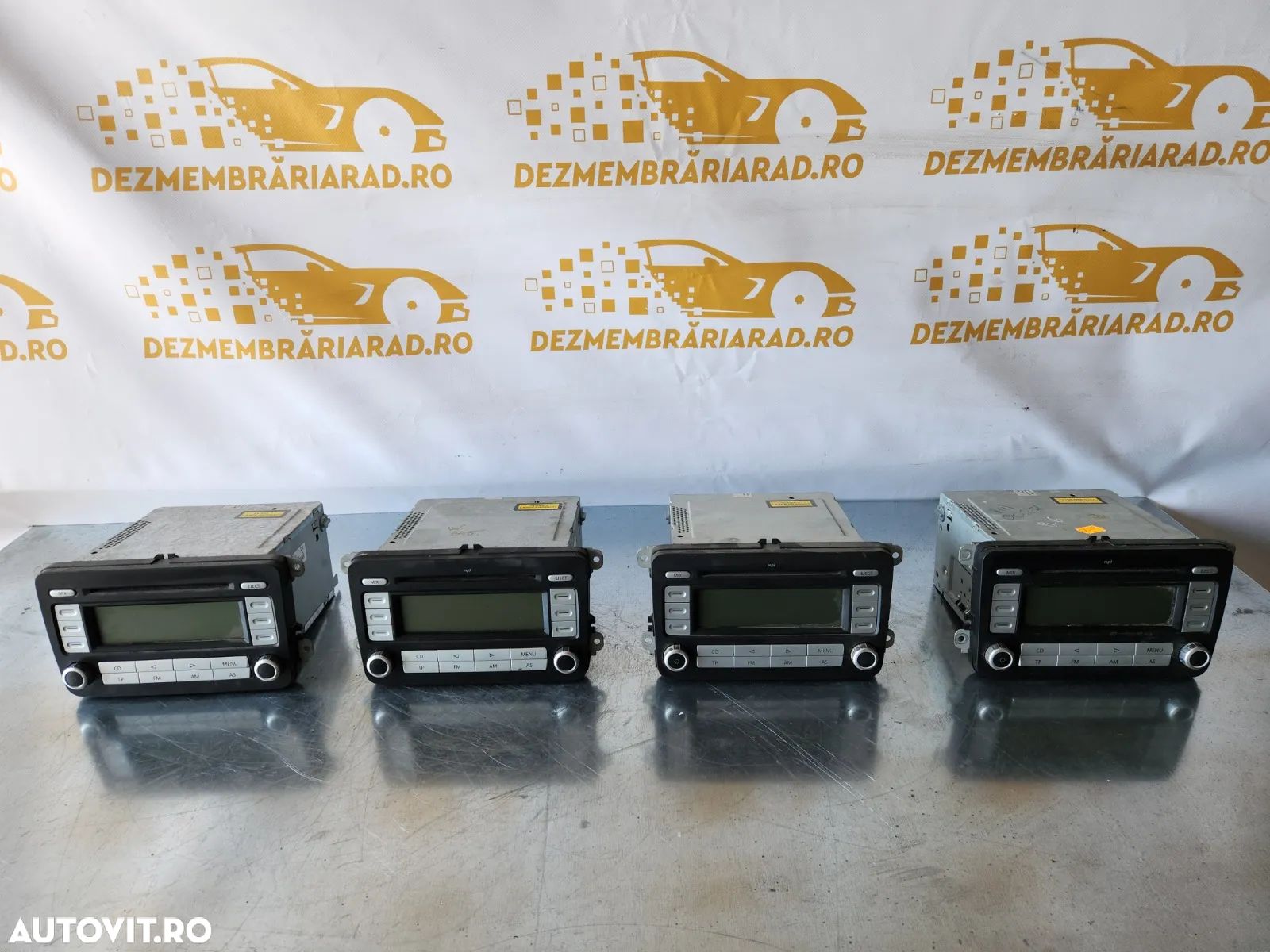 Radio Cd Player MP3 Vw Passat B6 An 2005-2006-2007-2008-2009-2010 Cod 1KAD Touran Jetta Caddy Golf - 1