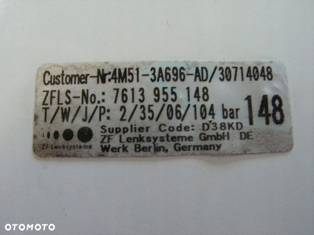 FOCUS II 1,4 ZF 16V POMPA WSPOMAGANIA 4M513A696 - 9