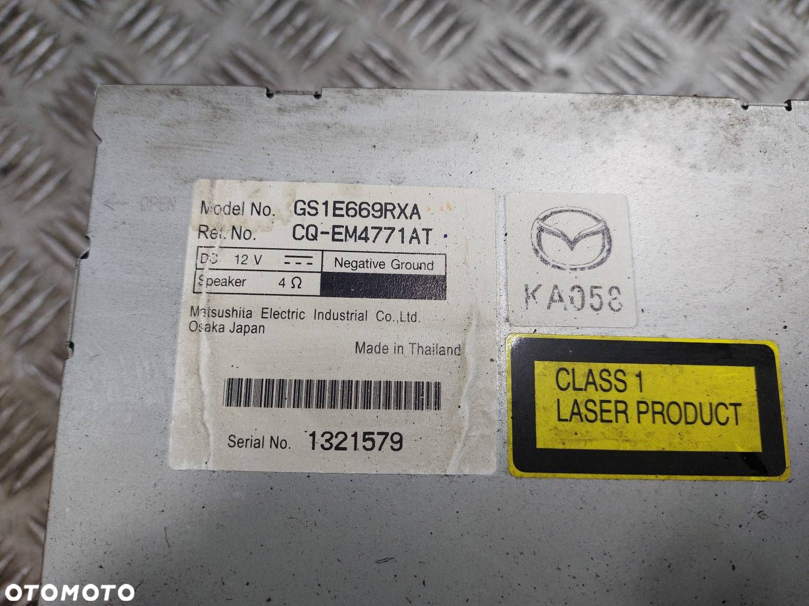 RADIO ODTWARZACZ MAZDA 6 II GH GS1E669RXA CQ-EM4771AT - 2
