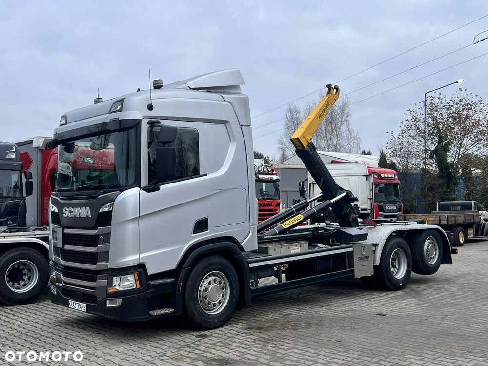 Scania r450 hakowiec palfinger 6x2/4 z Niemiec Cały na poduszce 2019 - 2