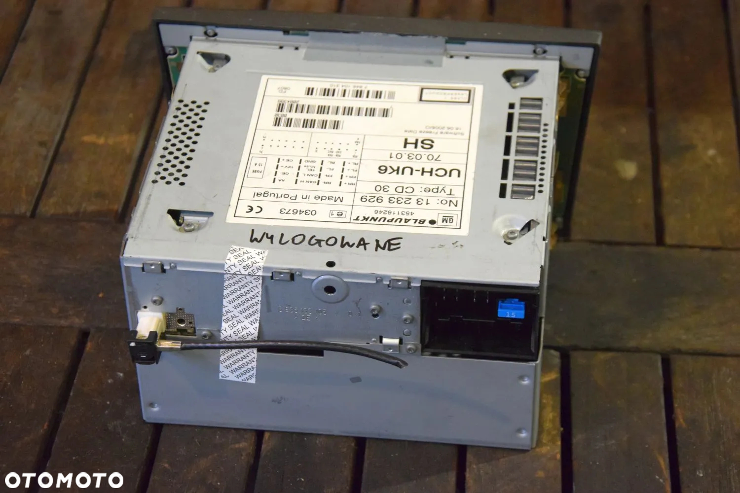 Opel Radio CD30 MP3 Ciemne Wylogowane z KODEM Oryginał 13233929 - 3