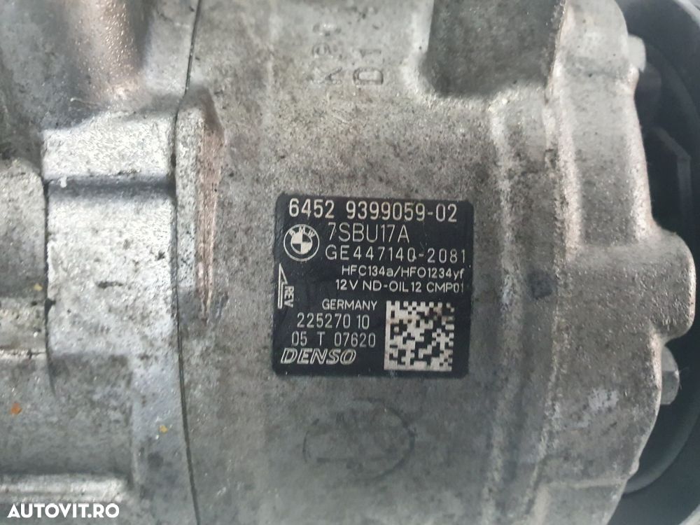 Compresor AC BMW Seria 3 F30 / Seria 5 F07 F10 F11 / Seria 6 F06 F12 F13 / Seria 7 F01 / X5 E70 F15 / X6 E71 2009 2010 2011 2012 2013 2014 2015 2016 2017 2018 2019 64529216466   9216466   225270   7SBU17A 64506805070 / 6805070 / 64529399059 / 9399059   447140-2081    447140 2081 - 4