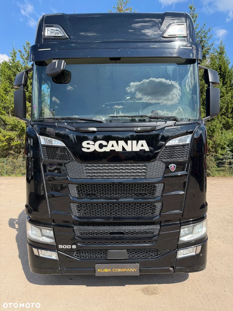 Scania S500 / RETARDER / PARK COOL / KLIMA POSTOJOWA / FULL SERWIS KONTRAKT ASO SCANIA / INTARDER / ŚWIATŁA LED / NAJWIĘKSZE ZBIORNIKI 1400 L / FULL SPOJLERY / CAŁA CZARNA 2021 ROK !! - 2