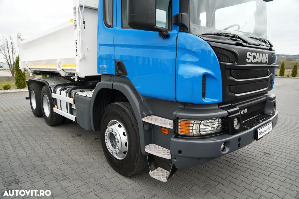 Scania P 410 / 6x4 / BASCULĂ 3 DIRECȚII / 2x HYDRODOLTA / BOARDMATIC / AUTOMATĂ / EURO 6 - 19