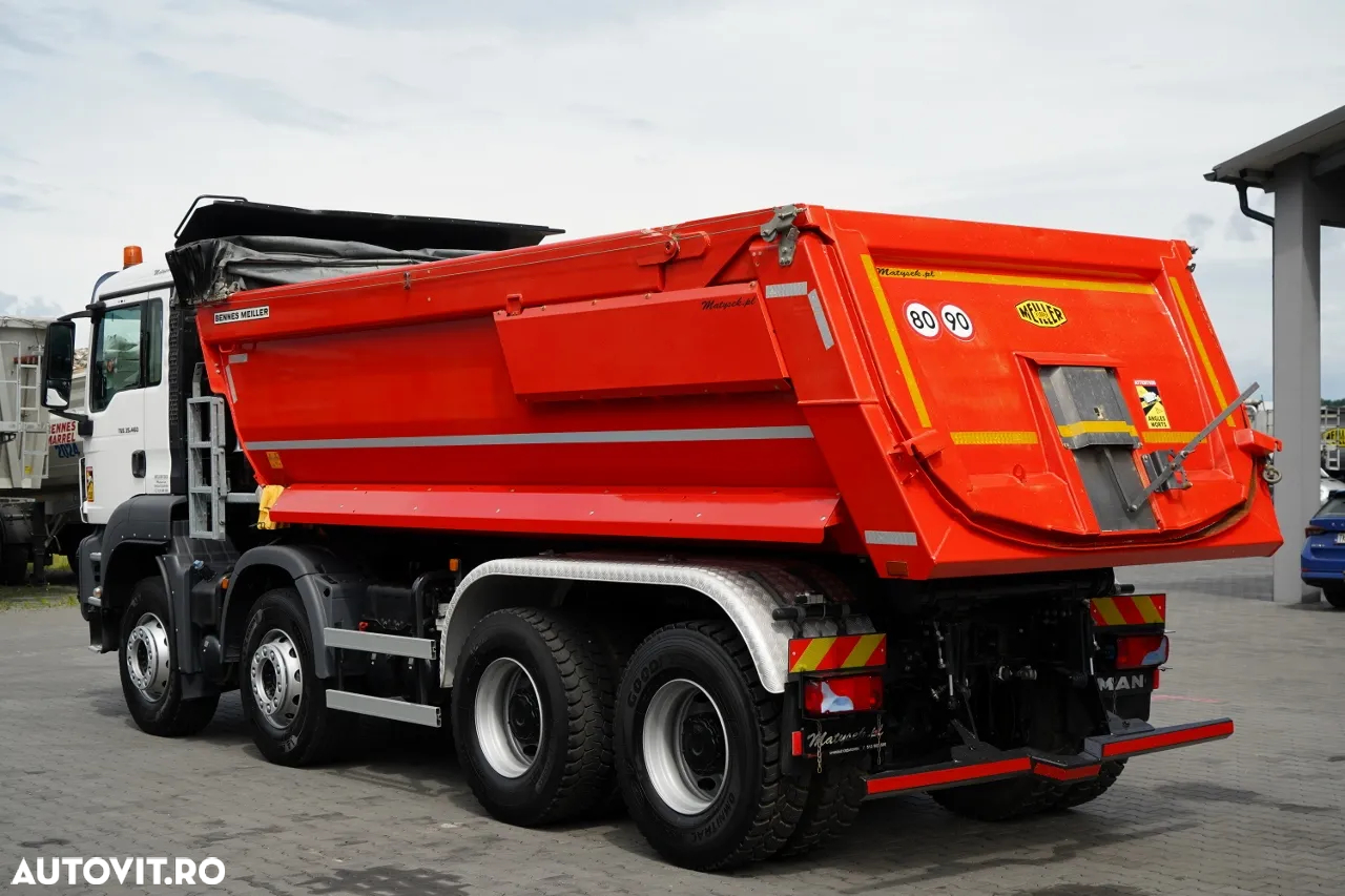 MAN TGS 35.460 / 8X4 / BASCULATOR SPATE / HIDROCLAPE / 2018 / IMPORTAT / CONTRACT POST-SERVICE - 7