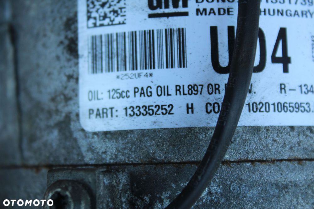 SPRĘŻARKA KLIMATYZACJI OPEL ZAFIRA  ASTRA J 2.0 CDTI 13335252 - 9