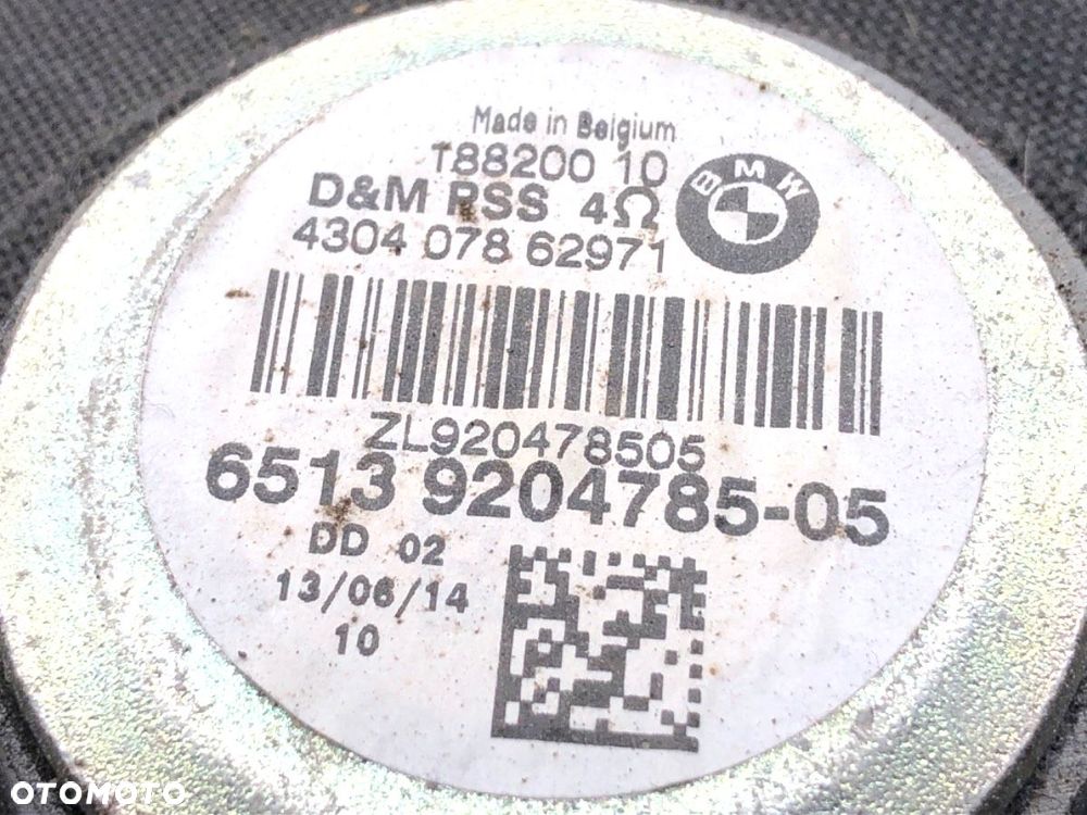 GŁOŚNIK  BMW X1 (E84) 2009 - 2015 sDrive 16 d 85 kW [116 KM] olej napędowy 2012 - 2015 9204785 - 4