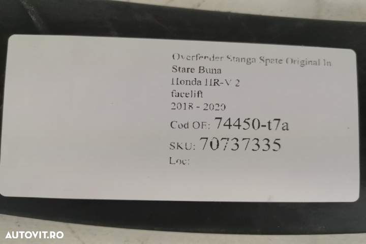 Overfender Stanga Spate Original In Stare Buna Honda  HR-V  2 [facelif - 7