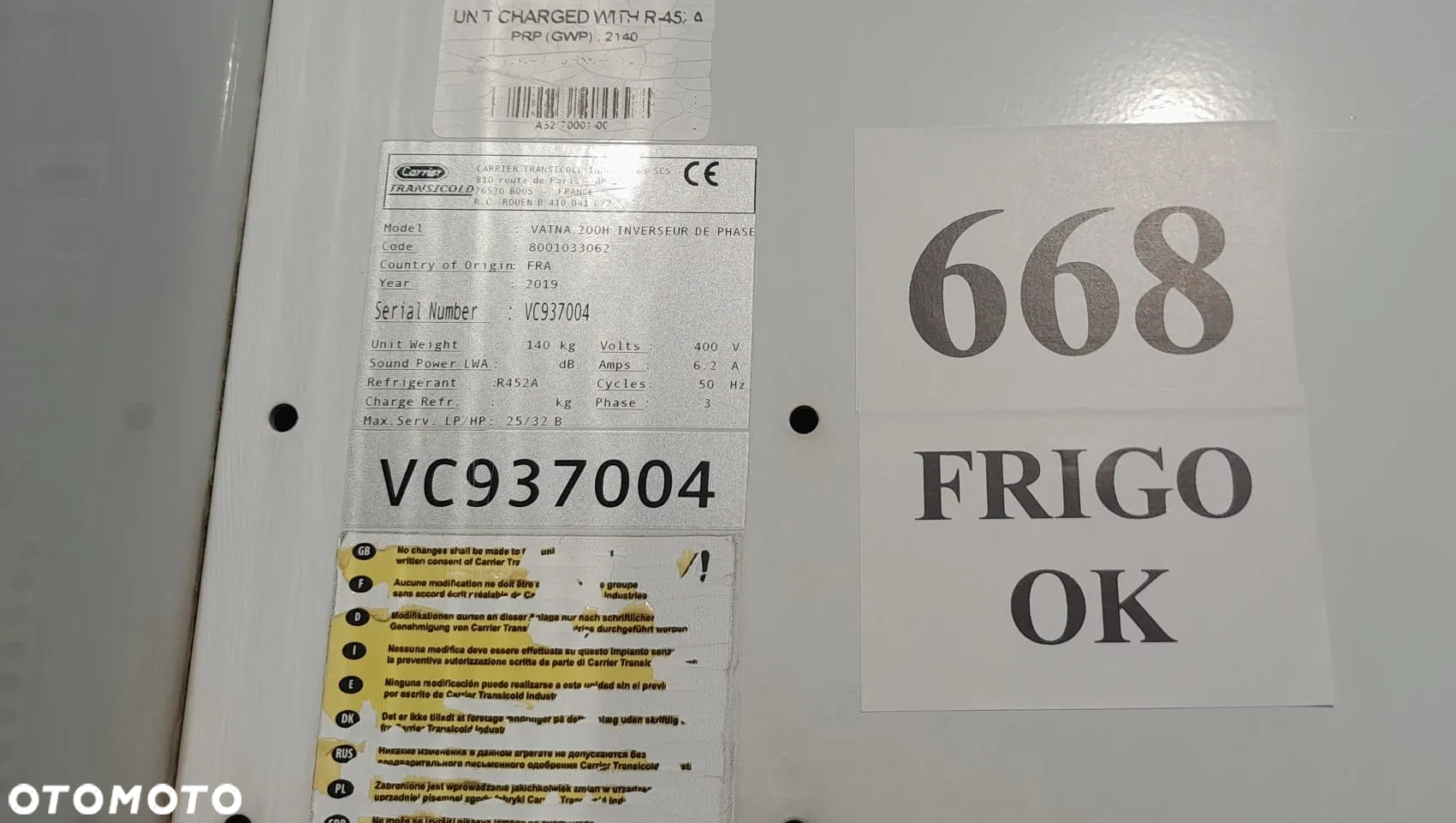 KONTENER MROŹNIA CHŁODNIA STACJONARNA NR 668 - 14