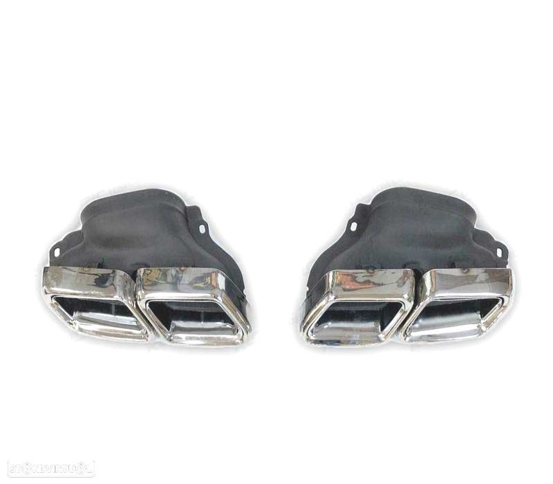 PONTEIRA DE ESCAPE MERCEDES CLASSE E W212 14-15 CROMADO - 1