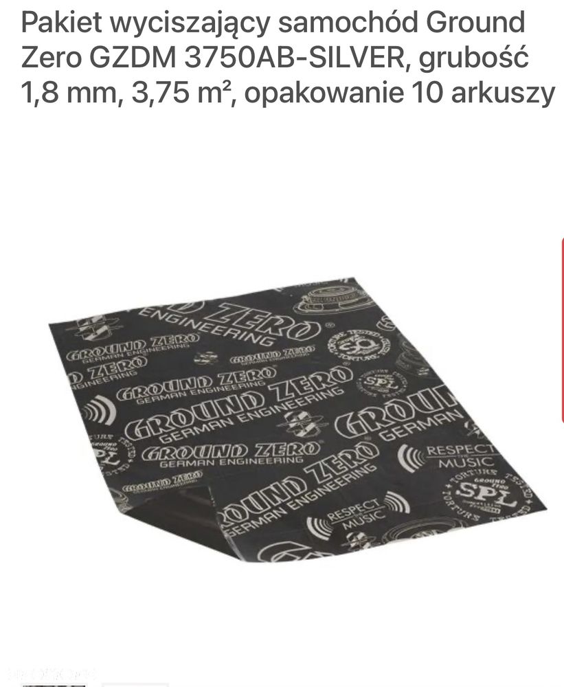 Mata Butylowa 50x75cm 1,8mm. Mata wygłuszająca alubutyl - 1