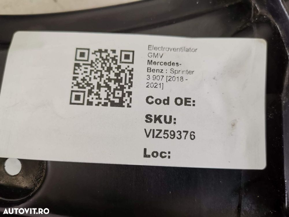 Electroventilator GMV Mercedes-Benz Sprinter 3 907 2018 2019 2020 2021 - 8