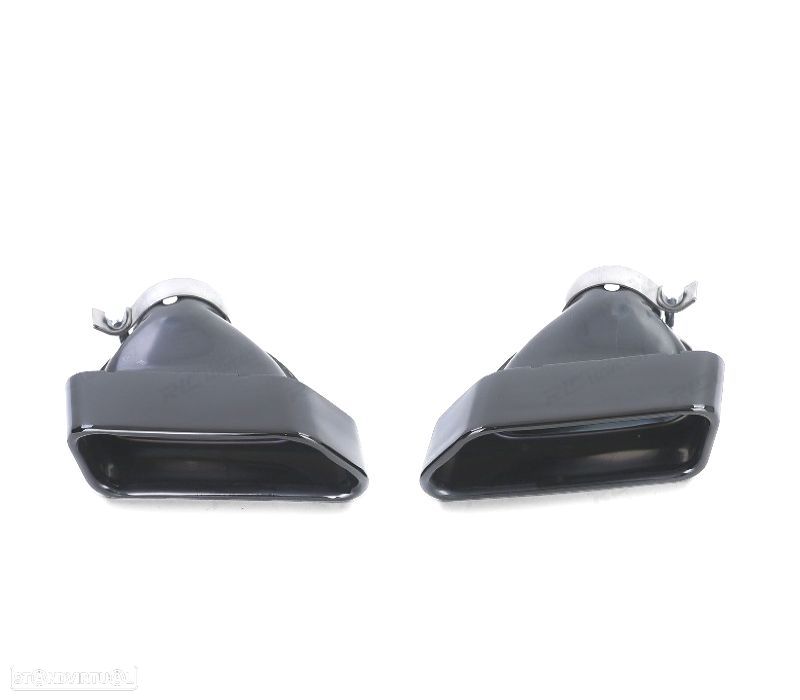 PONTEIRAS DE ESCAPE BMW F10 F11 F12 F13 LOOK V8 PRETO - 2