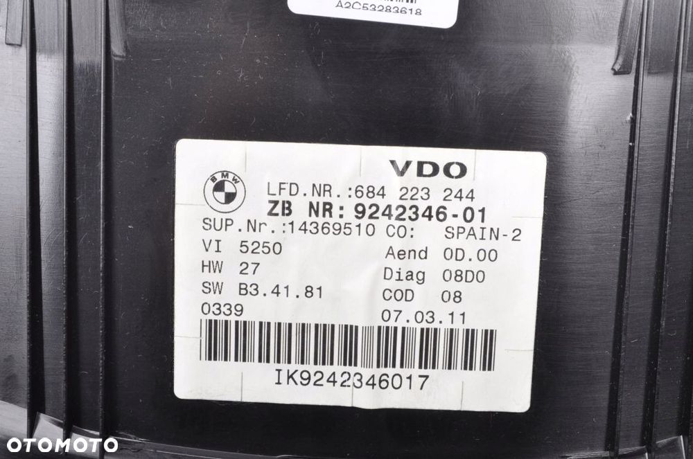 BMW E90 E91 LIFT 2.0 D LICZNIK ZEGARY 9242346 EU - 5