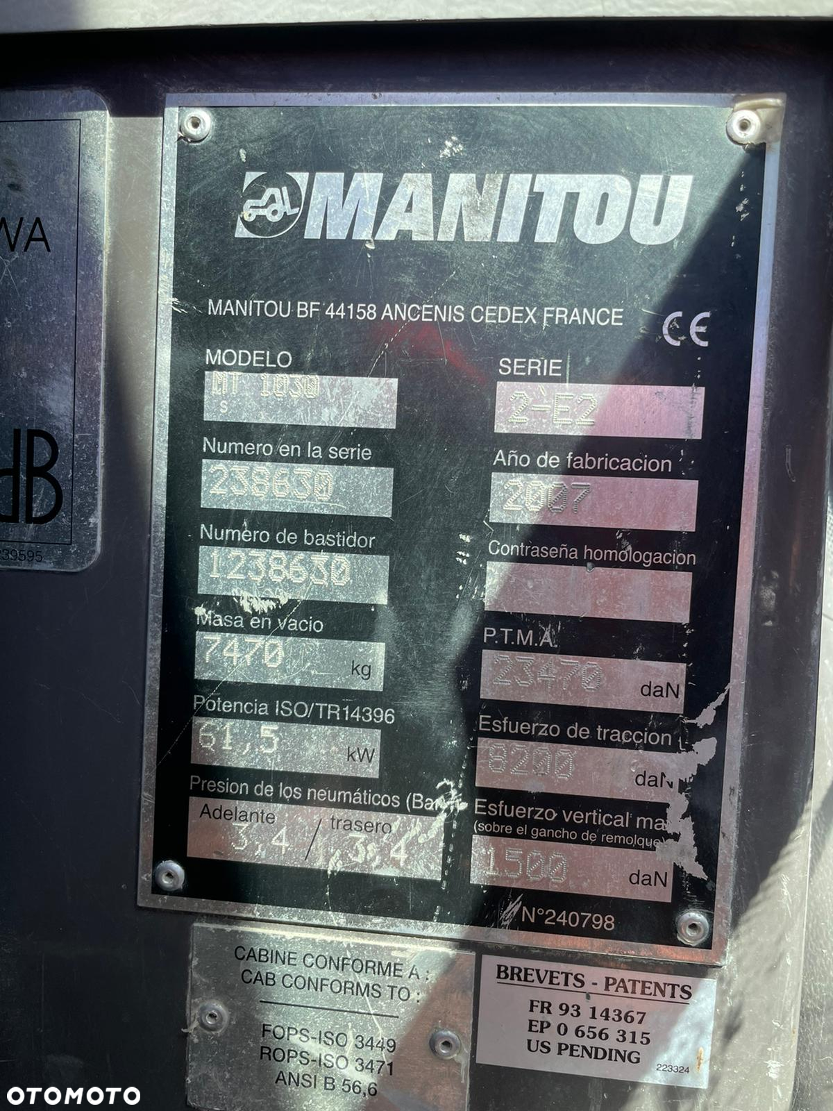Manitou MT1030 2-E2, ładowarka teleskopowa - 16
