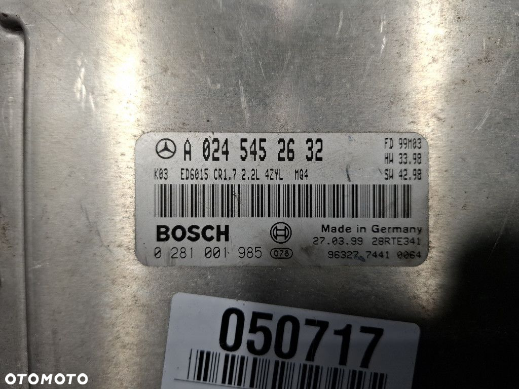 MERCEDES-BENZ VITO 110 D 2.2 CDI STEROWNIK SILNIKA A0245452632 - 2