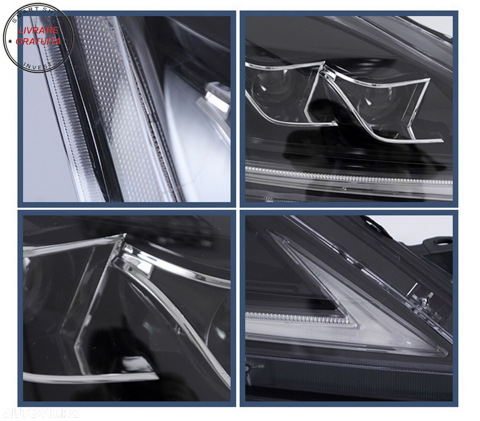 Faruri Full LED Semnal Dinamic LEXUS XE20 (2006-2013) Negru- livrare gratuita - 9