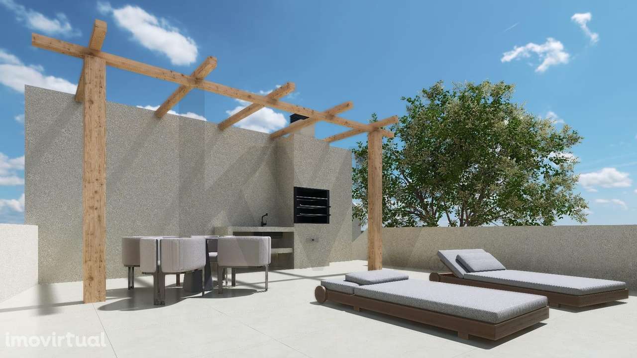 Moradia T2+1 Nova com Piscina, Rooftop e Garagem – Projeto Chave na Mã - Grande imagem: 2/12