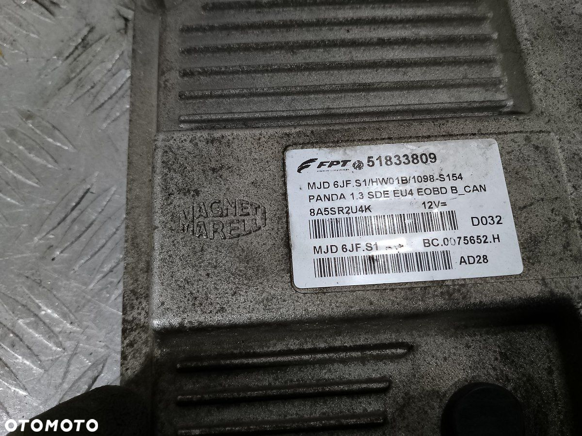 KOMPUTER, STEROWNIK FIAT PANDA II 51833809 1.3 JTD - 2