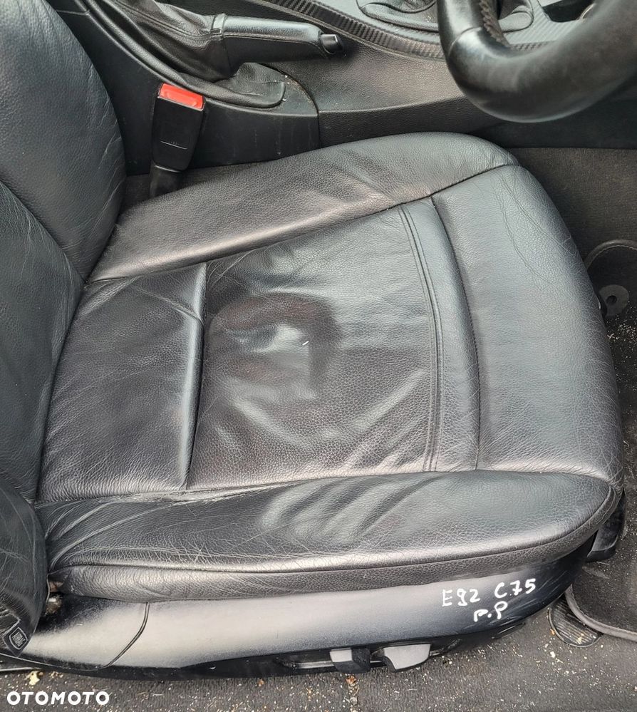 FOTEL PRAWY PRZÓD PRZEDNI BMW E92 COUPE CZARNA SKÓRA C75 - 2