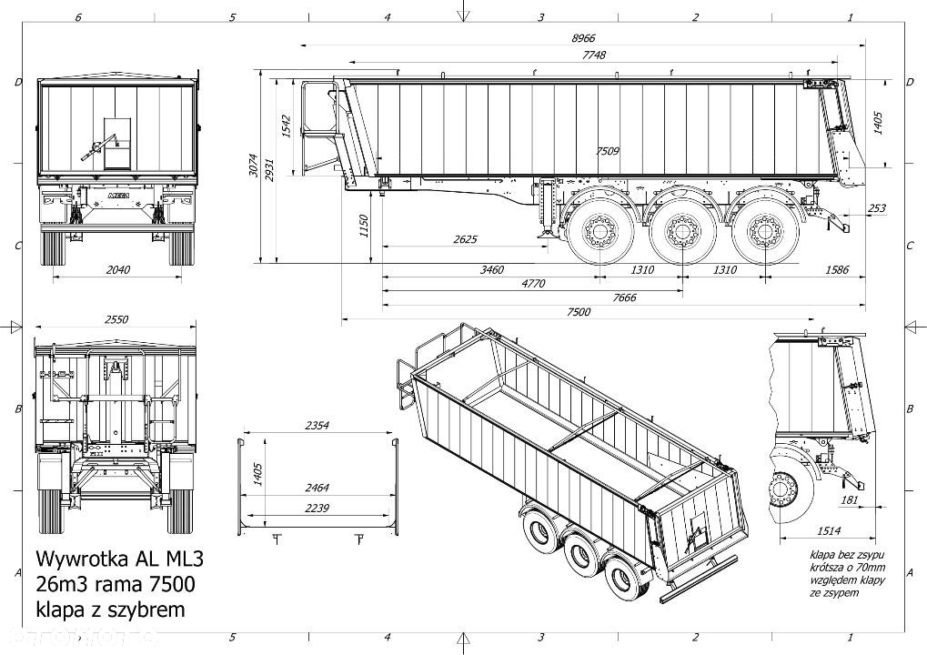 Mega 26m3 Naczepa Wywrotka Aluminiowa KLAPA - 10