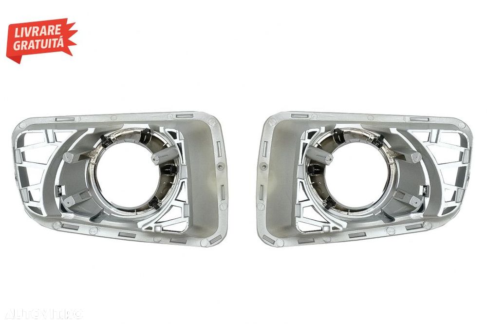 Grila Bara Fata cu Ornamente Proiectoare compatibila cu Land Range Rover Vogue III- livrare gratuita - 9