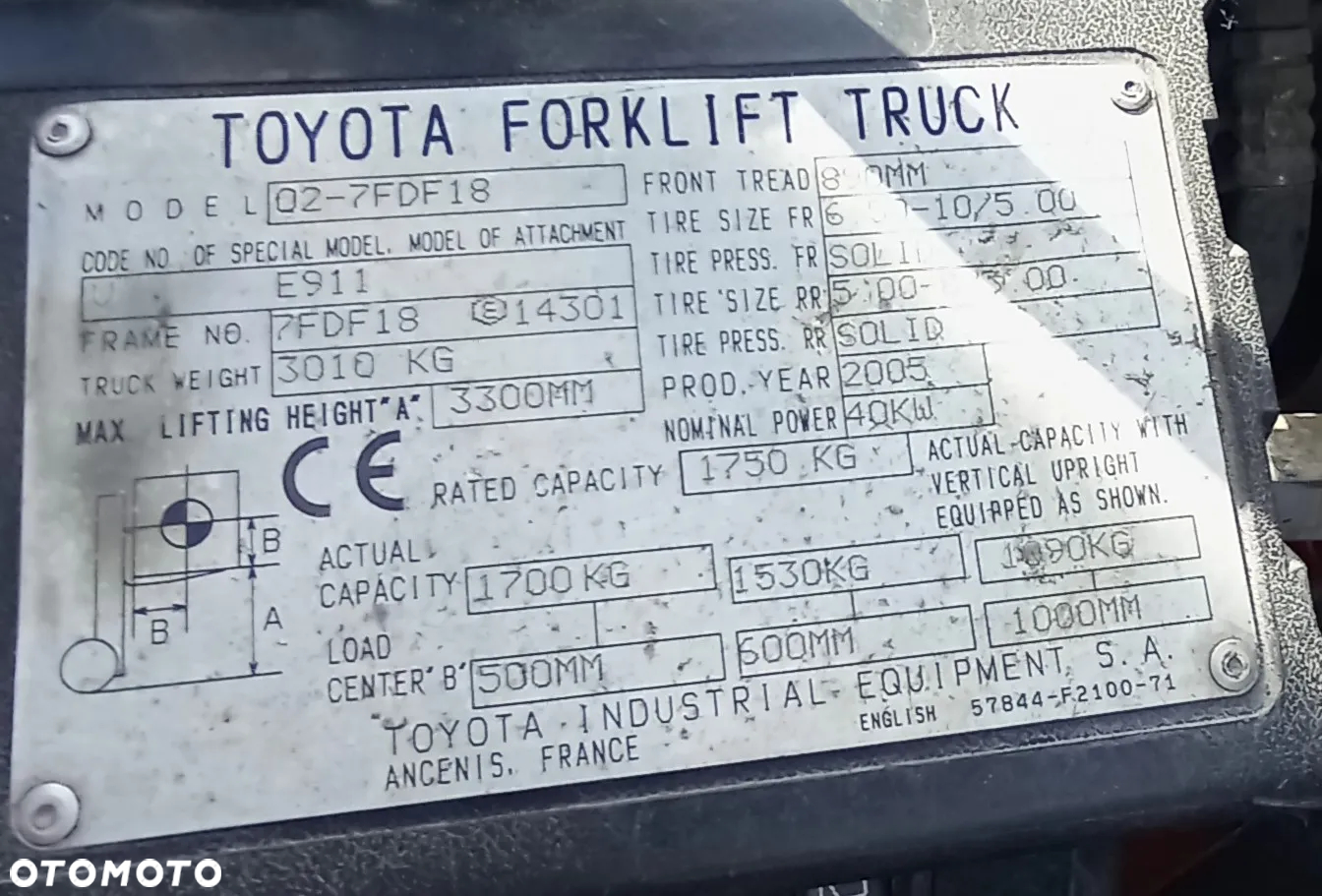 Toyota 7FDF18 - 6