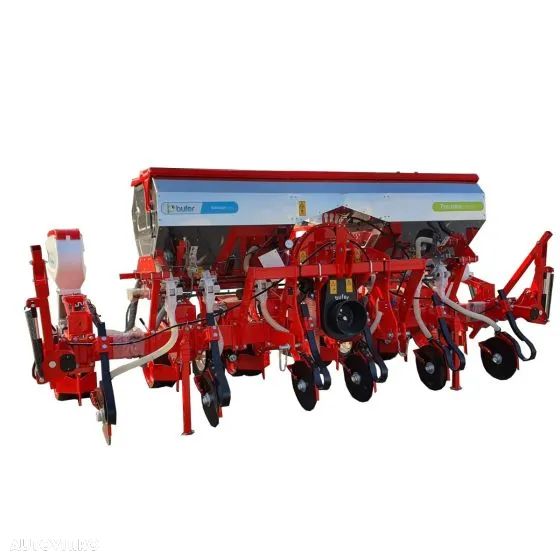 Bufer Semanatoare pneumatica pentru porumb si plante prasitoare cadru fix, Bufer, 6 randuri, calculator DMS08-6, buncar fertilizare jumbo inox 1000 litri,  dublu disc la semanat si fertilizare - 2