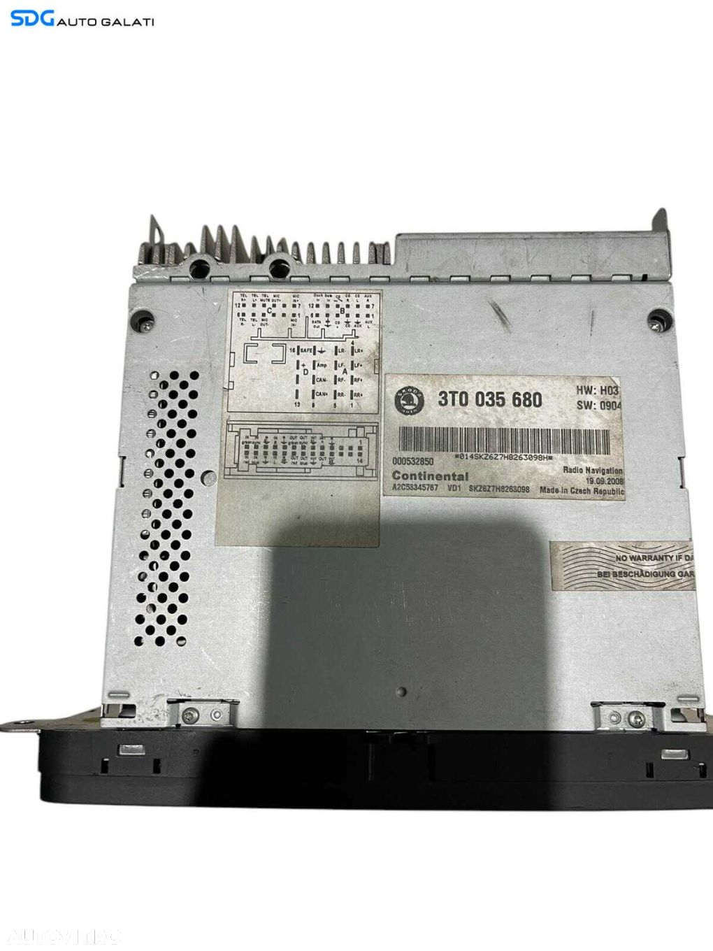 Navigatie Radio CD Player Columbus Skoda Octavia 2 2008 - 2013 Cod 3T0035680 [S0123] - 5