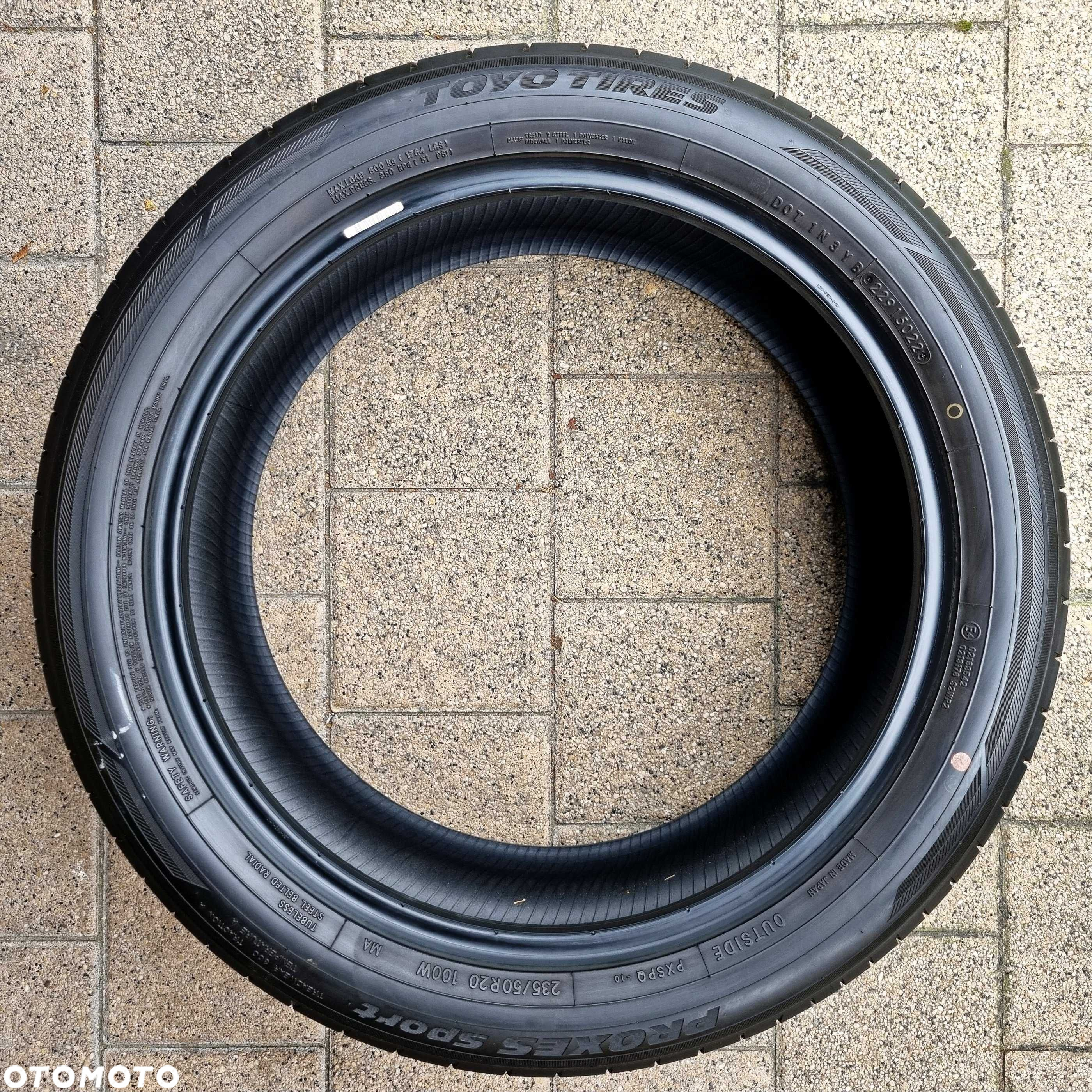 Toyo Proxes Sport 235/50R20 100W MA Japan Rok 2022.50 - Nowe - 7