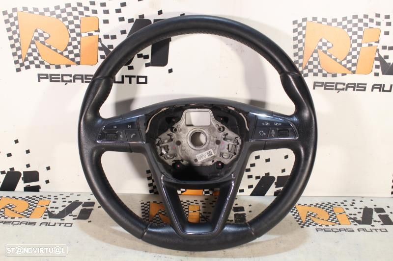 Volante Seat Leon (5F1)  Volane Seat Leon 5F De 3 Braços Em Pele - 1