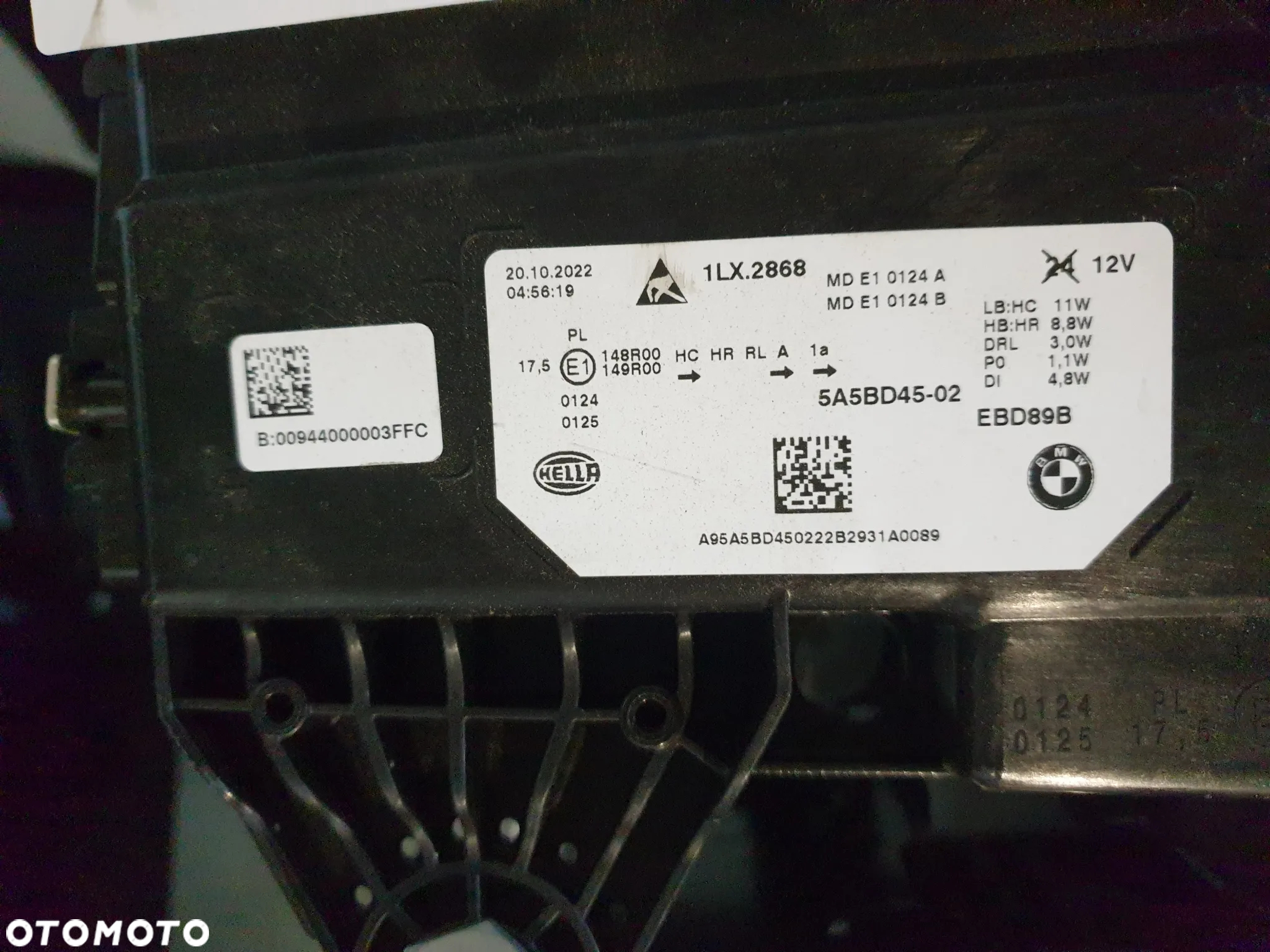 BMW X1 U11 LAMPY PRZÓD PRZEDNIE LAMPA LEWY PRAWY LEWA PRAWA PRZEDNIA LED FULL LED 5A5BD45 5A5BD46 KOMPLETNE KOMPLET PRZETWORNICA PRZETWORNICE MODUŁY MODUŁ NOWE! ORYGINAŁ! - 5
