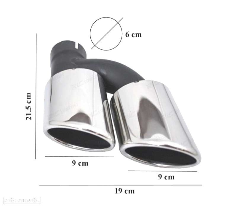 PONTEIRAS DE ESCAPE DUPLAS AUDI LOOK S - 6