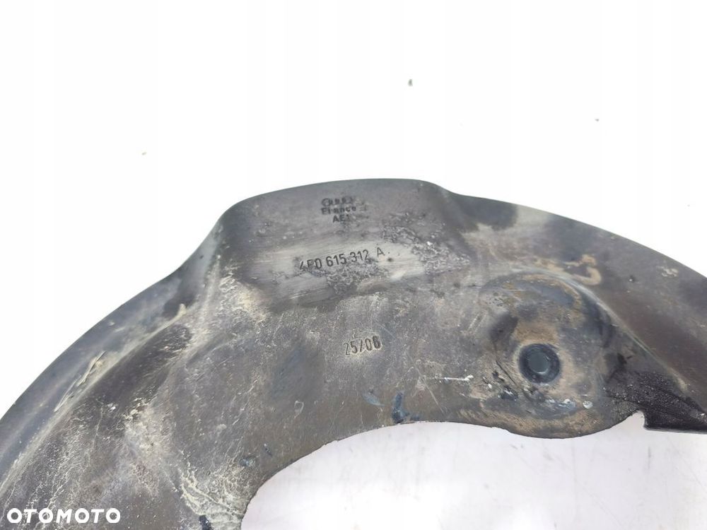 OSŁONA TARCZY HAMULCOWEJ PRAWY PRZÓD AUDI A6 C6 4F0615312A - 2