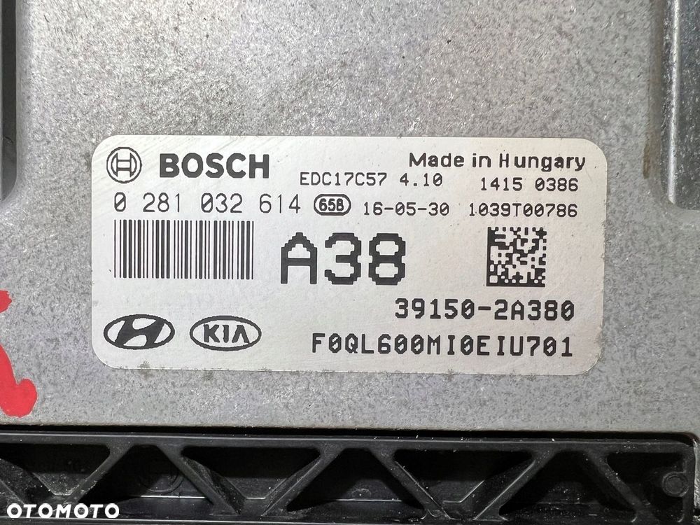 KIA SPORTAGE 4 IV 1.7 CRDI KOMPUTER STEROWNIK SILNIKA 39140-2A400 - 6